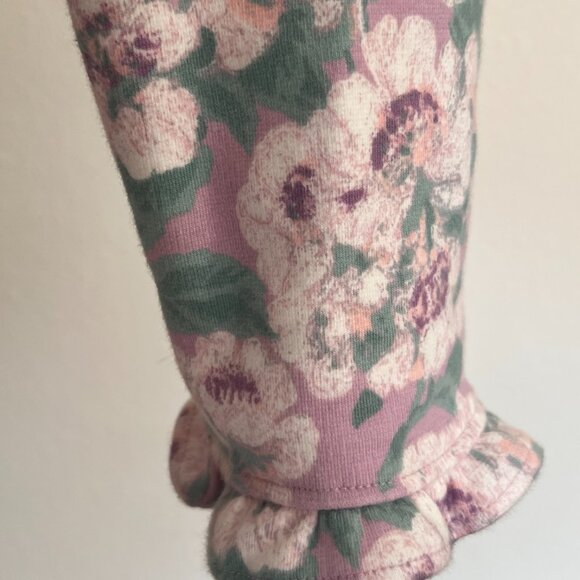 Janie and Jack purple floral dress with faux fur collar EUC like-new - Picture 8 of 9